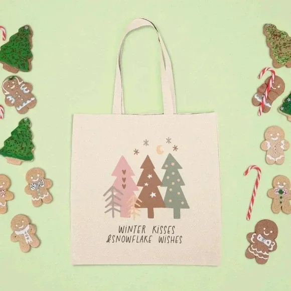 Christmas tote bag christmas wishes - Picture 3 of 3